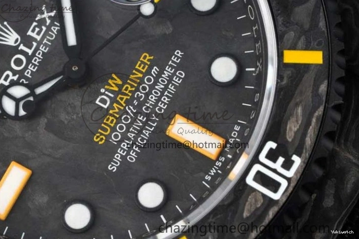 Black Nylon Black Dial Submariner Yellow 1:1 DIW Edition VS3135 on Best VSF Strap Carbon 0108